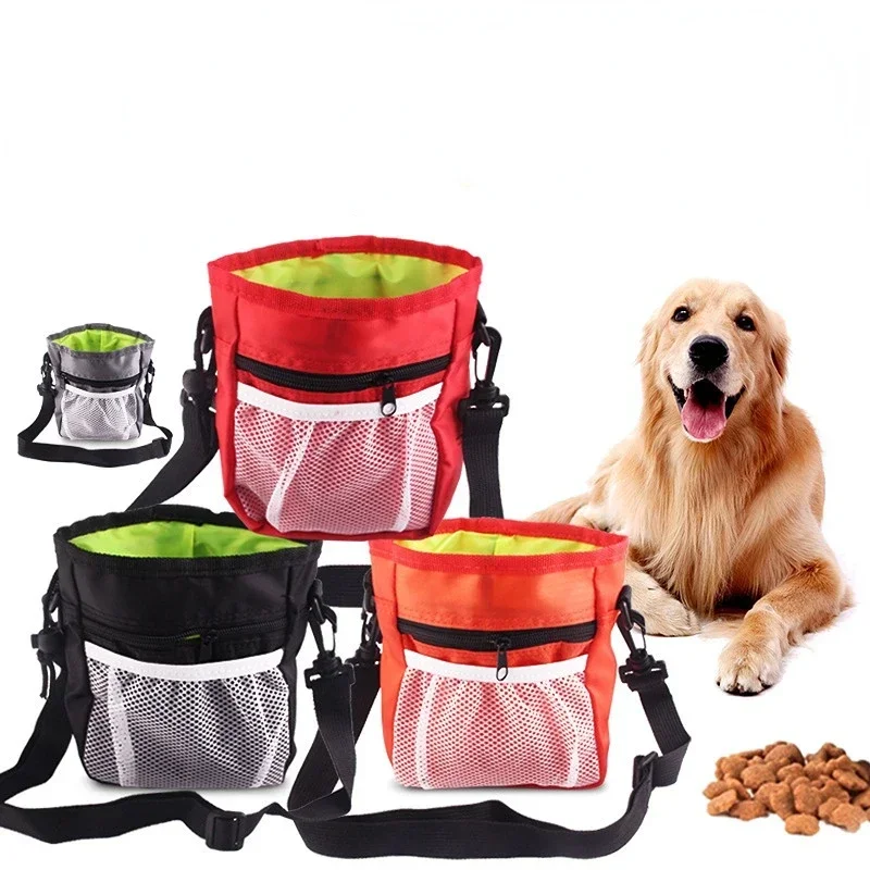 1PC Pet Dog Training Waist Bag Treat Snack Bait Pet Puppy Feed Pocket Pouch Obedience Agility Pouch Food Waist Bag Dog Treat Bag Dog Training Supplies