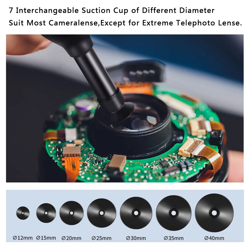 Lens Repair Kit With 7 Suction Cups Lens Sucker Manual Vacuum Pen For Watches