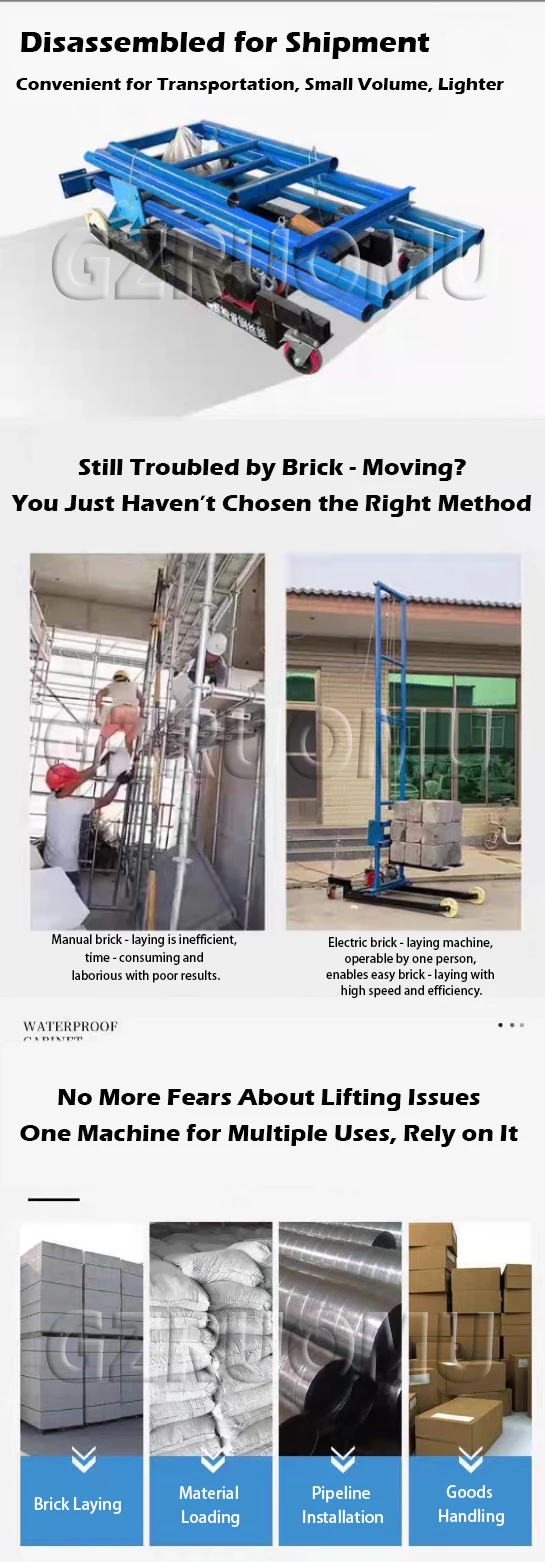 6M 220V Electric Forklift Manual Hydraulic Hand Push Mobile Lifting Forklift War