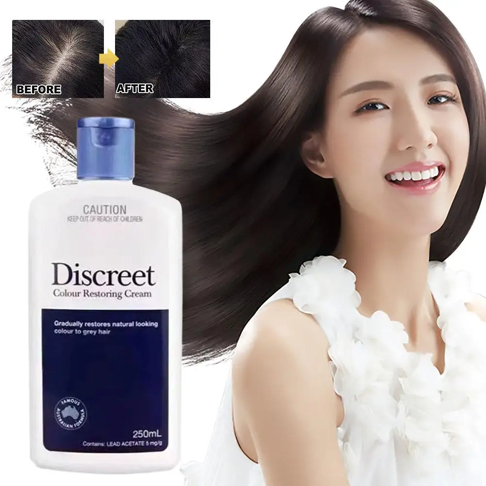 250ml Original Restoria Discreet Colour Restoring Cream Hair Care Reduce Grey Hair For Men & Women Black Hair Restoration Lotion 3