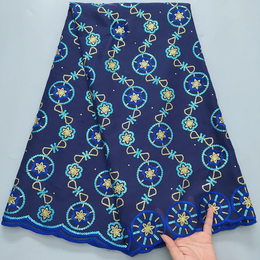 نسيج الدانتيل القطني الأفريقي - دانتيل فوال سويسري...