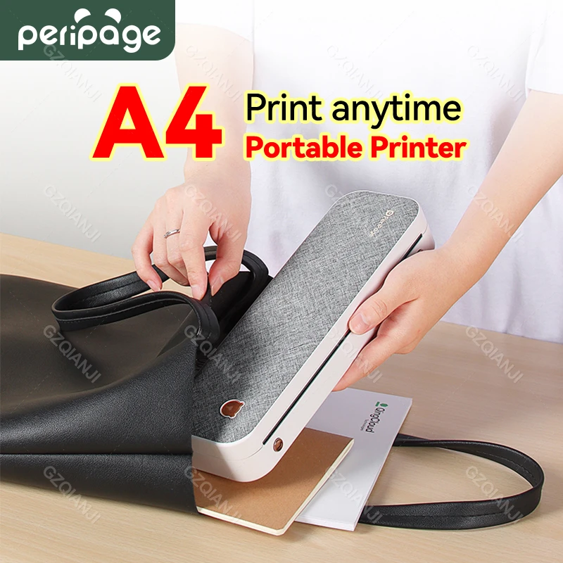 A4 Printer Thermal Receipt Portable Printer Bluetooth USB Port Home Office Small Document Excel Thermal Printer Machine Peripage mini printer cheap