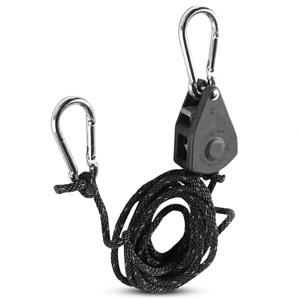 Rope Ratchet Hanger Tent Pulley Tie Down Fixture Locking Release Straps Gear Supplies Outdoor Canopy Equipment 2.3m