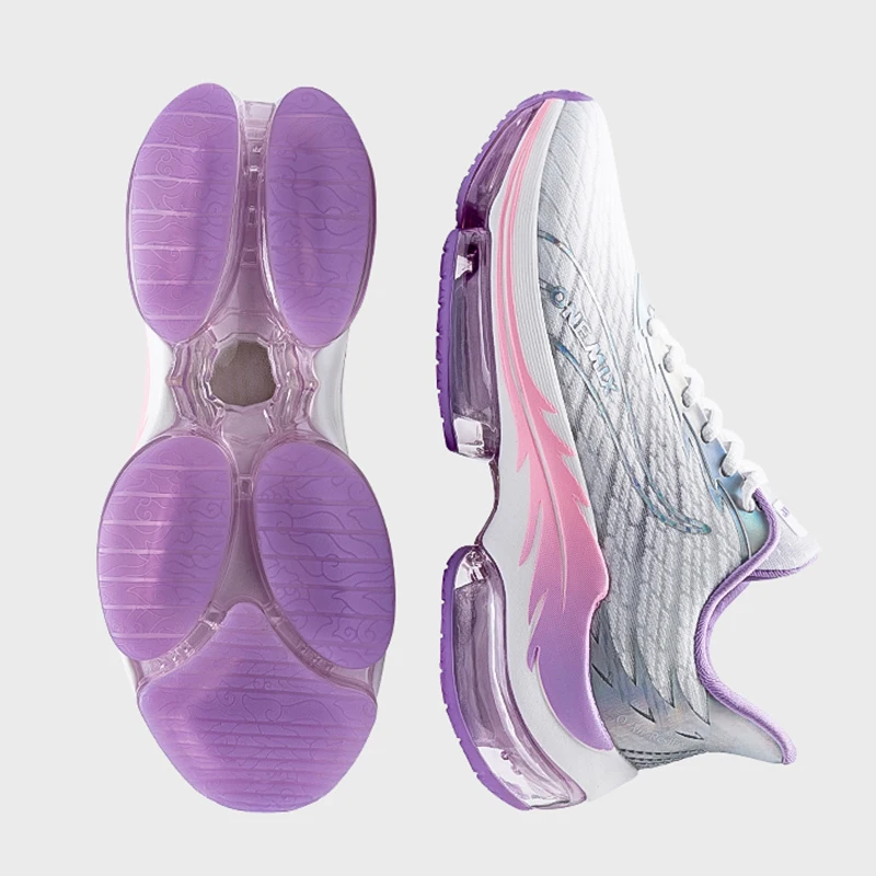 ONEMIX Fashion Running Shoes for Women Air Cushion Outdoor Breathable Mesh Female Platform Shoes Plus Size 44 Walking Sneakers
