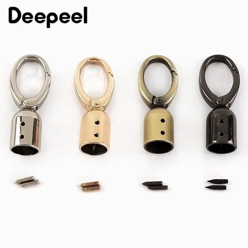 2/4Pcs Deepeel Bag Straps Connector Hanger Metal Buckles for Bags Cap Clasp Handbag Strap Stopper Cord Hook Hardware Accessories