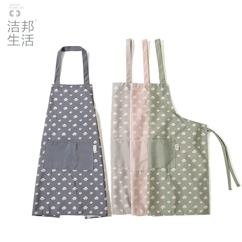 

Женский Простой Большой Карманный Фартук для домашнего приготовления пищи с подвесным воротником