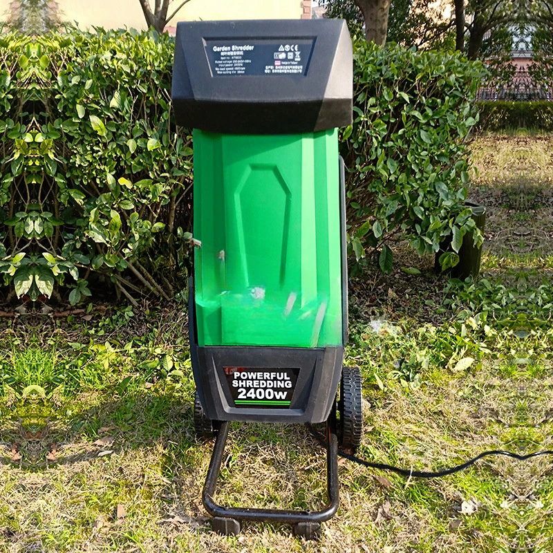 Electric Branch Shredder Garden Shredders High Power Tree Leaf Wood Branch Crusher Electric Pulverizer Garden Tool 50L 6
