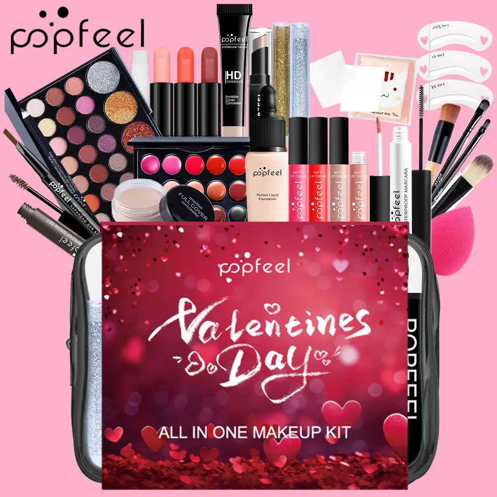 All in One Makeup Set for Women Includes Eyeshadow Palette Foundation Concealer Lipstick Perfect Gift for Girls