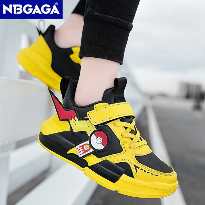 Kids Sneakers Four Season Sports Cartoon Outdoor Boys Classic Running Shoes Pu Leather Children's Walking Footwear Leisure