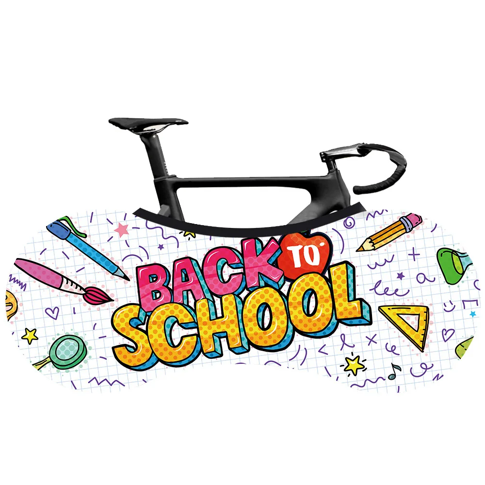 

Чехол для горного и шоссейного велосипеда, стирающийся портативный Эластичный чехол из молочной шелковой ткани, с модным принтом, защита колес, для дома