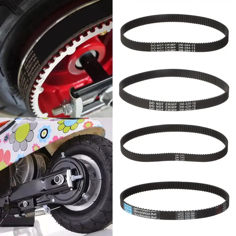 Black HTD 3m-384-12 3m 384 12 Timing Belts Transmission Belt Drive Stripe  Rubber Electric Scooter Belt