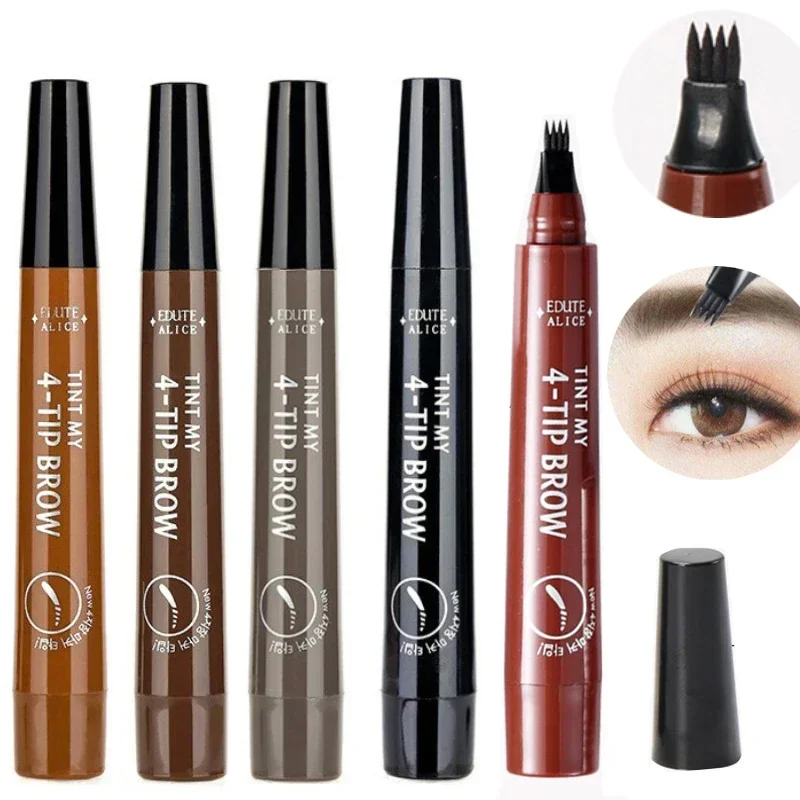 Microblading Eyebrow Pen Waterproof Fork Tip Eyebrow Tattoo Pencil Long Lasting Professional Fine Sketch Liquid Eye Brow Pencil 3