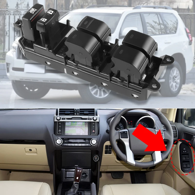 

84040-33080 Master Power Window Switch Control For Lancruiser 200 Prado 150 AU 20Pins For Right Hand Drive RHD Easy Install