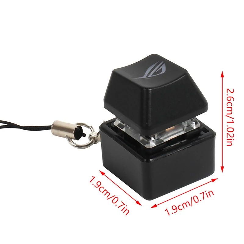 Merit +1 Muyu Decompression Keychain Necklace LED Lamp Fingertip Button Mechanical Keyboard Key Cap Pendant Antistress Toy
