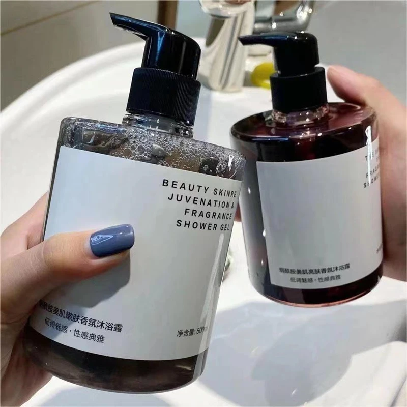 1PCS Niacinamide Berlin Girl Fragrance Shower Gel Perfume Bath Lotion Moisturizing Cleansing Nourishing Fragrant Body Wash 500ML