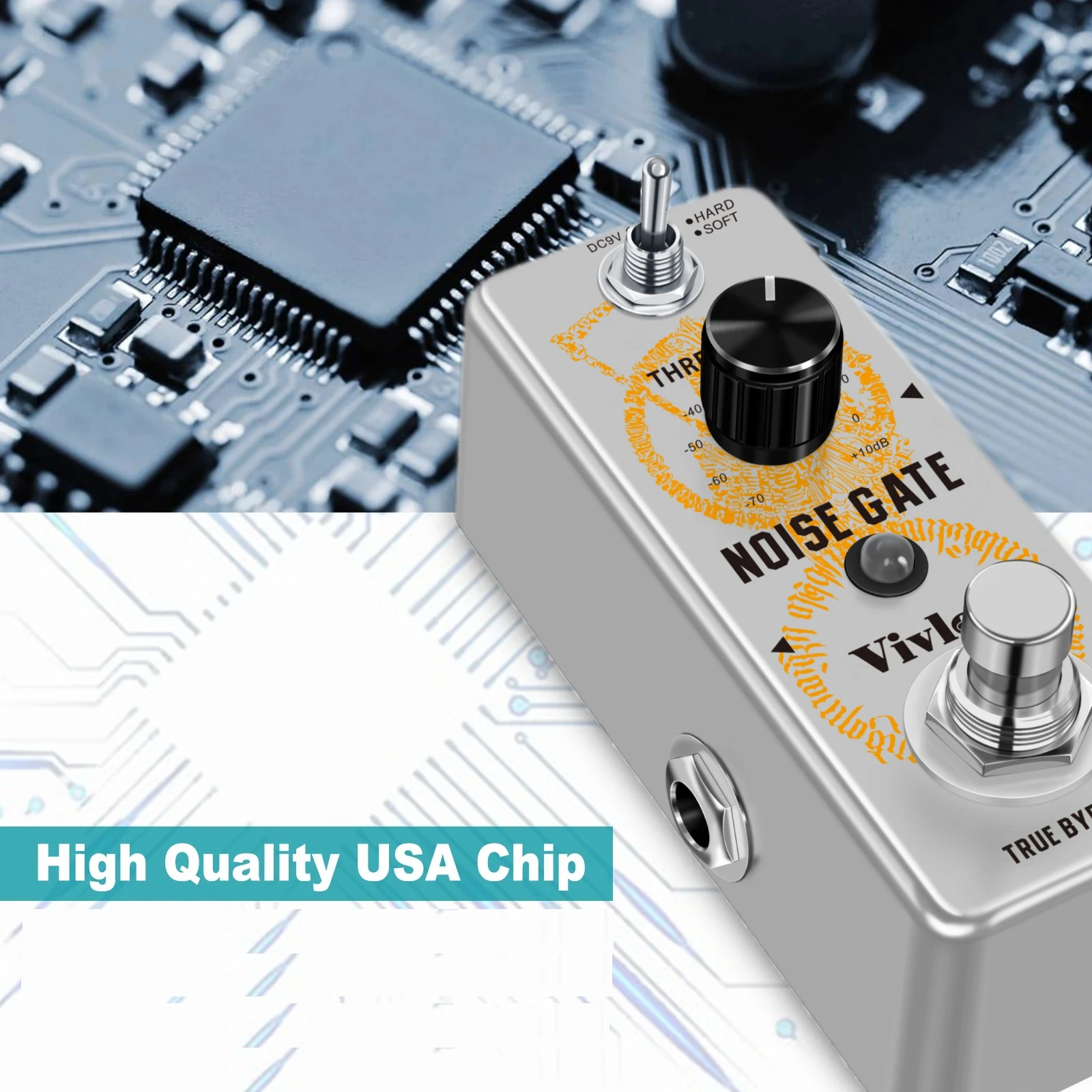 VIVLEX-Guitar Pedals Super Effects Pedal Tuner Overdrive Delay Reverb Distortion Fuzz Noise Gate Flanger Metal Zone Blues