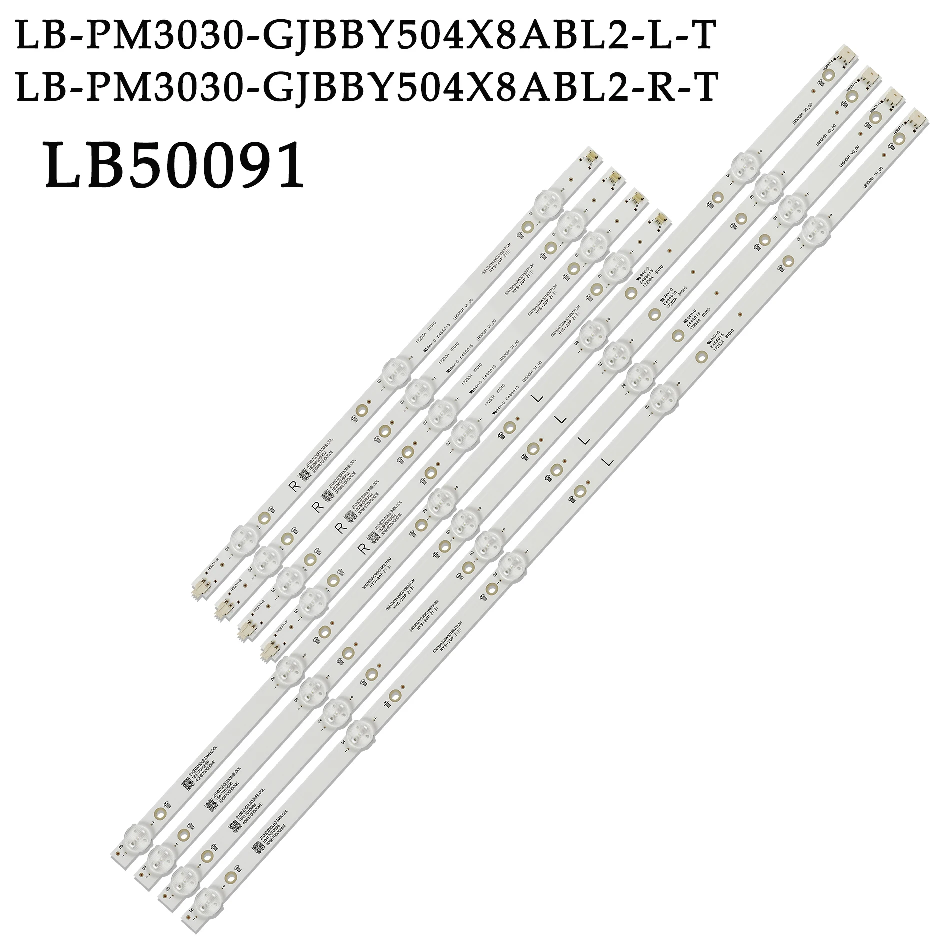 Retroiluminação Led Bar para Sharp Lc50lb601u Ns-50df710na19 Lb50091 V1_00 V0_00 Lb-pm3030-gjbby504x8abl2-l R-t Ns-50df710ca19