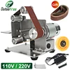 110V/220V Mini Electric Belt Sander Polishing Grinding Machine Cutter Edges Sharpener Multifunctional Grinder 7 Speed Adjustable 1