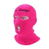 Balaclava Full Face Mask Embroidery Winter Hat for Woman Ski Mask Yes Daddy Warm Knit Full Caps Outdoor Sports Beanies 3