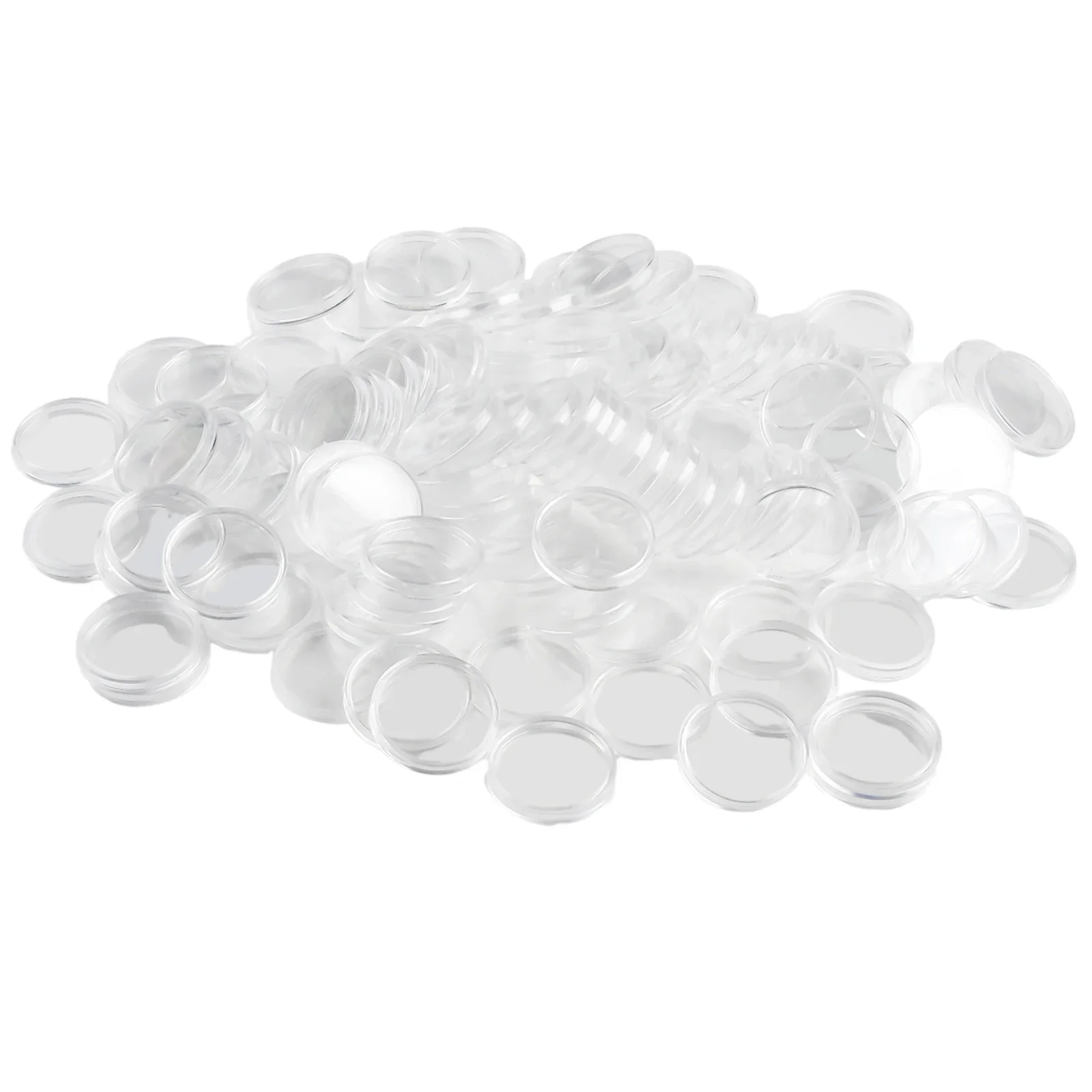 Clear Plastic Coin Capsules Holder, 34mm Size, Pack of 100, Protect and Display Your Valuable Commemorative Coin Collection 3
