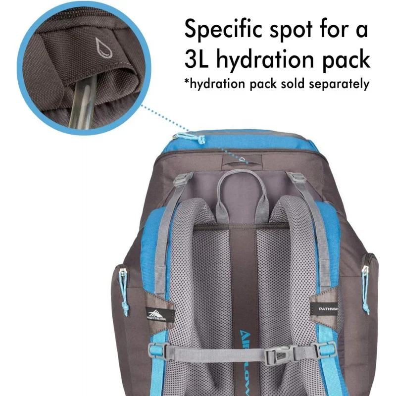 Pathway Internal Frame Hiking Backpack, Mineral/Slate/Glacier, 50L