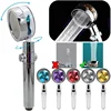 360°Swivel Shower Head Water Saving High Preassure Turbo Propeller Flow Showerhead with Fan Built-in Filter Bathroom Accessories 1
