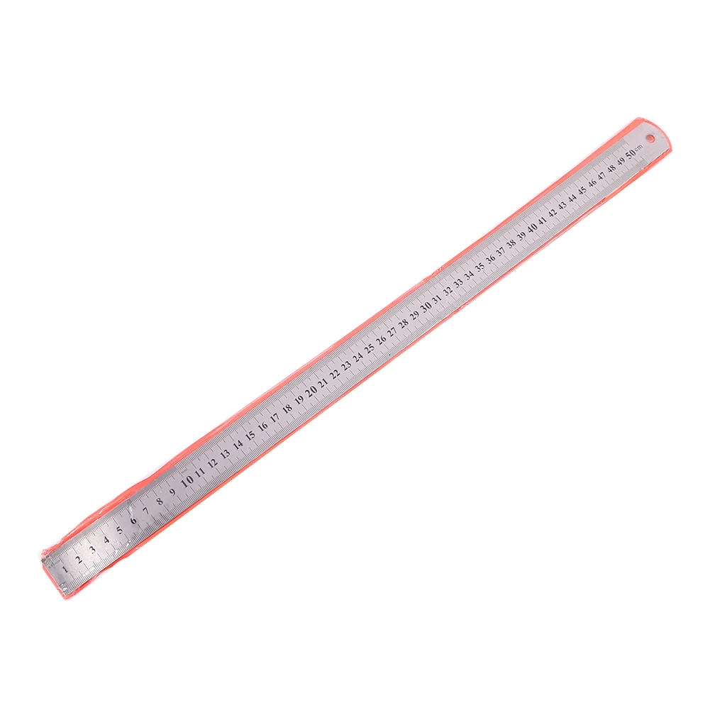 Stainless Steel Ruler 15-50cm Double Side Metal Straight Ruler for Office Home School Precision Measuring Drawing Tool Supplies