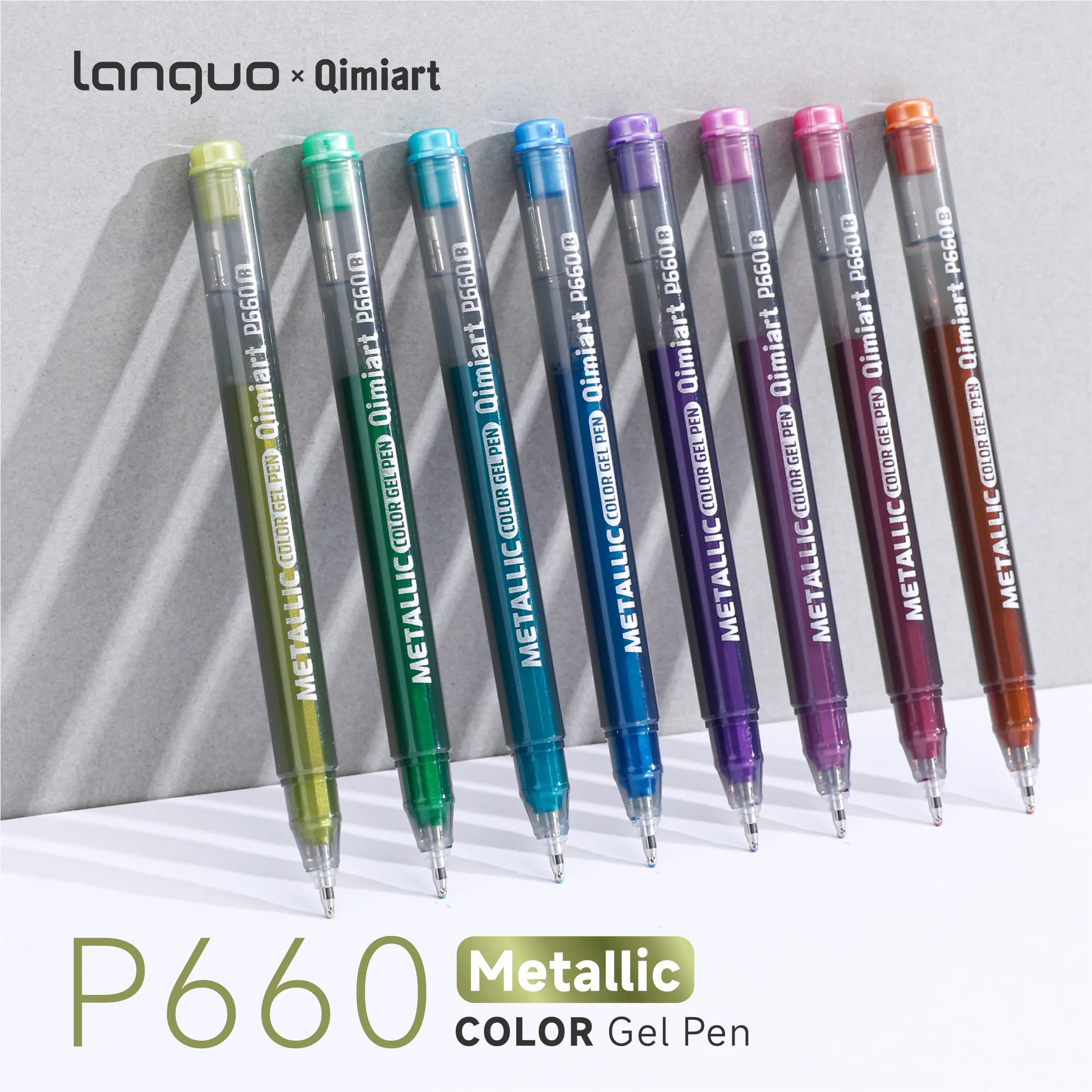 Languo 3D 3차원 48색 메탈릭 컬러 드로잉 펜 1개 포함. 0mm 스테인리스 스틸 펜촉, 안정적이고 부드러운 잉크 출력, 금속 광택 질감, 다양한 재료에 적합, 방수 및 변색 방지, 매우 풍부한 색상