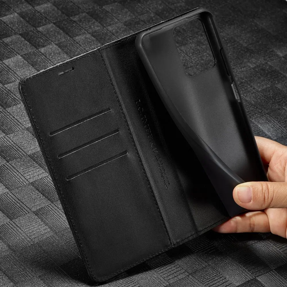 Leather Fiber Grain Wallet Flip Case – Sleek and Durable Phone Cover