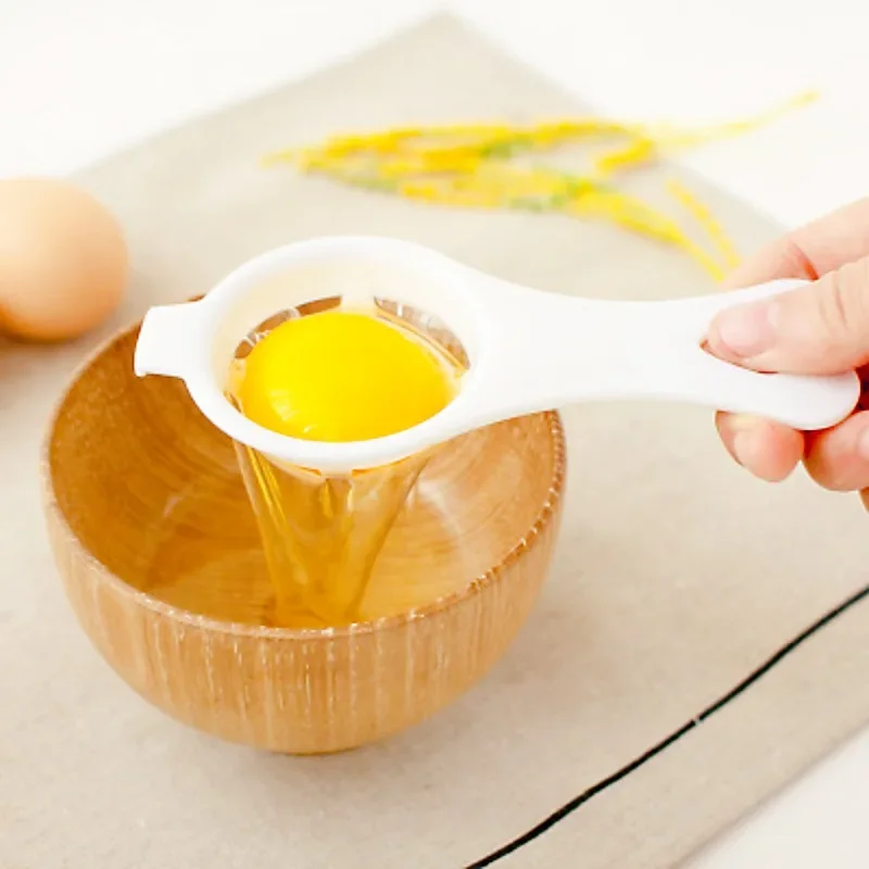 1PC Egg Yolk Separator Divider White Plastic Convenient Household Eggs Tool Cooking Baking Tool Kitchen Accessories egg yolk separator