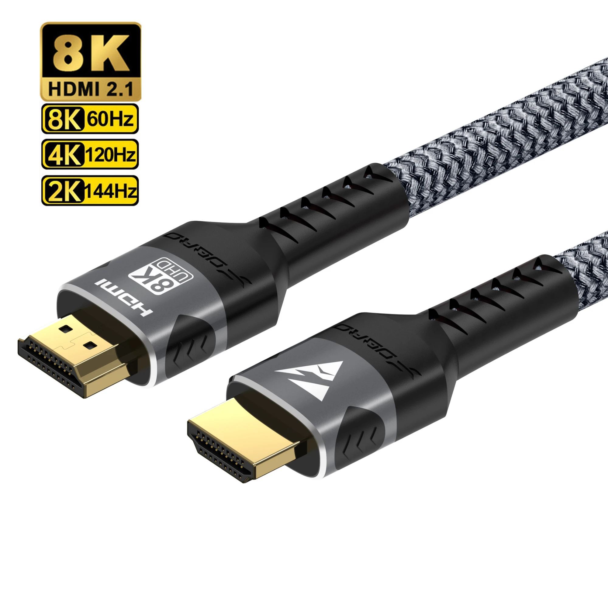 Cavo Mini HDMI A Spirale 8K 2,1 Ft (Estensibile) | Angolo Retto 90° | 48Gbps 60Hz Per Fotocamera, HDTV, Tablet