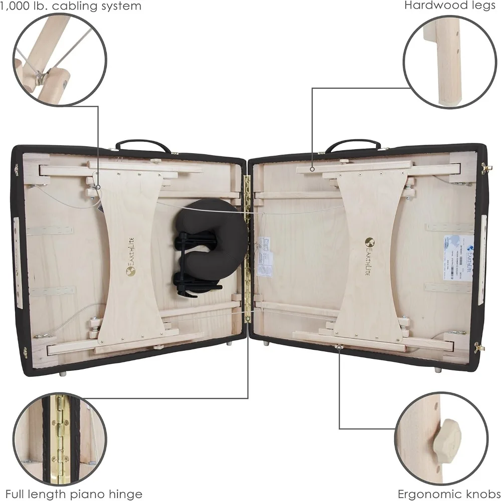 EARTHLITE Portable Massage Table HARMONY DX &ndash; Foldable Physiotherapy/Treatment/Stretching Table, Eco-Friendly Design