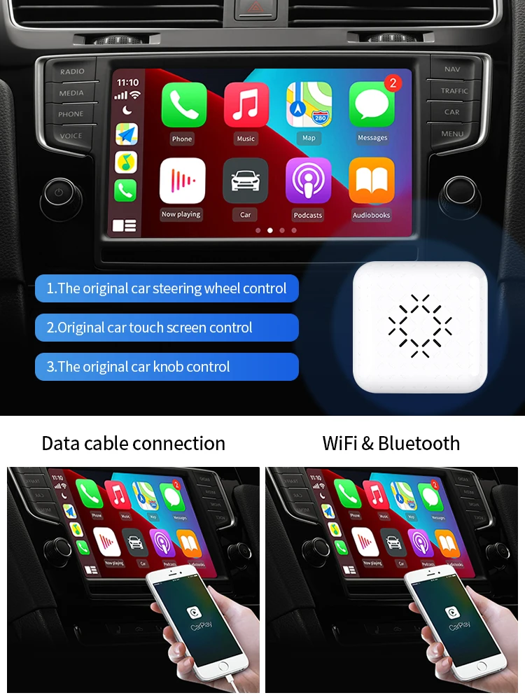 Carlinkit 3.0 ̴ ī÷   Ƽ  Ÿ ƿ    ī÷ ڽ iOS cplay2air  2022, ī÷   Ƽ
