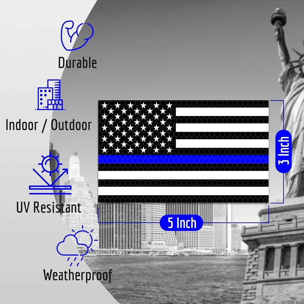 Thin Blue Line Flag Decals 3