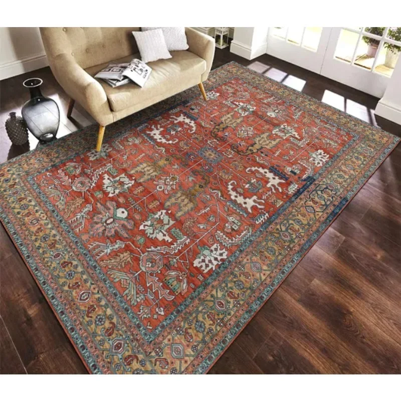 Europe Persia Morocco Style Carpet Living Room Sofa Bedroom Study Kitchen Entrance Door Mat Non-slip Light Luxury Home Decor Rug