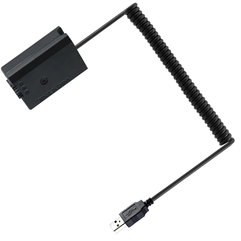 NP-FW50 더미 배터리 스프링 USB 충전 케이블 부품, A7 A7R A7S A7M A7II A7S2 A7M2 A7R2 A6500 A6300 DC 커플러