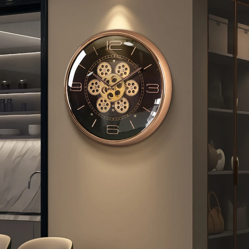 Korean Luxury Wall Clocks Interior Modern Aesthetic Minimalist Wall Clocks Nordic Round Fashion Metal Horloge Home Decoration 3