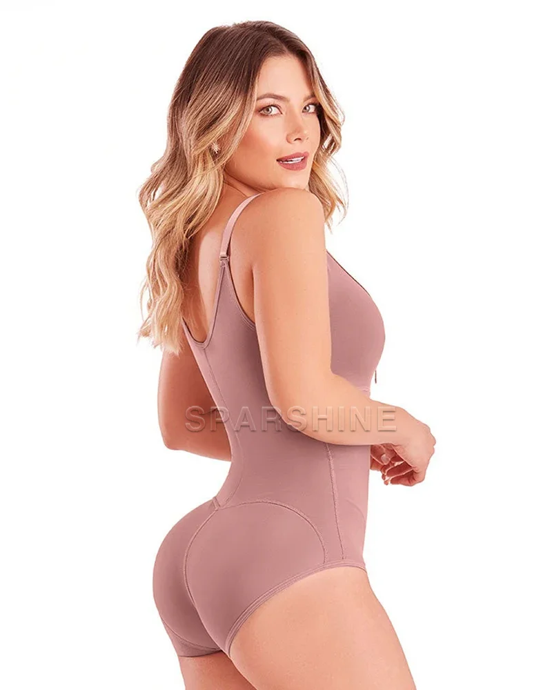 Sexy Back Tied Triangular Bodysuit High Compression Tummy Control Butt Lifting Seamless Shaping Underwear With Bra