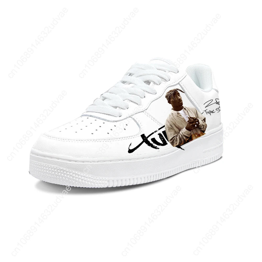 Rap 2Pac Tupac Shoes AF Basketball All Eyez on Me Mens Womens Teenager Running Sports Flats Force Sneakers Custom Made Shoes DIY 4