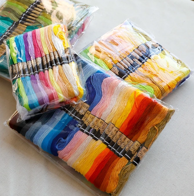 Embroidery Thread Cotton Sewing Skeins Craft Cross Stitch Floss Kit DIY Tools