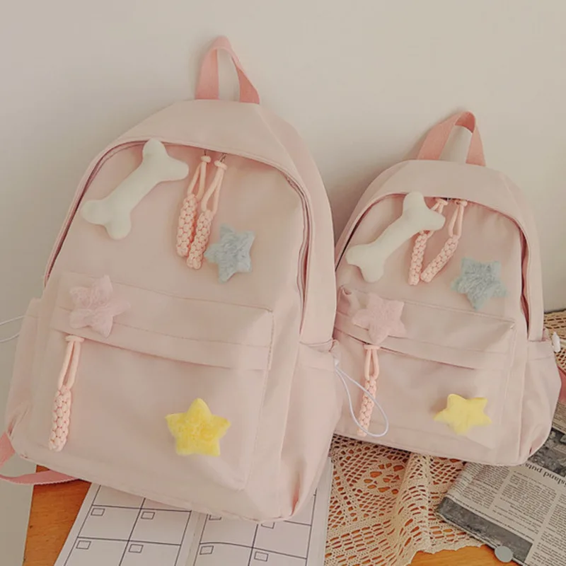 Women's Backpack 2024 New Accessories Decoration Large Capacity Solid Color Simple Fashion Mochila