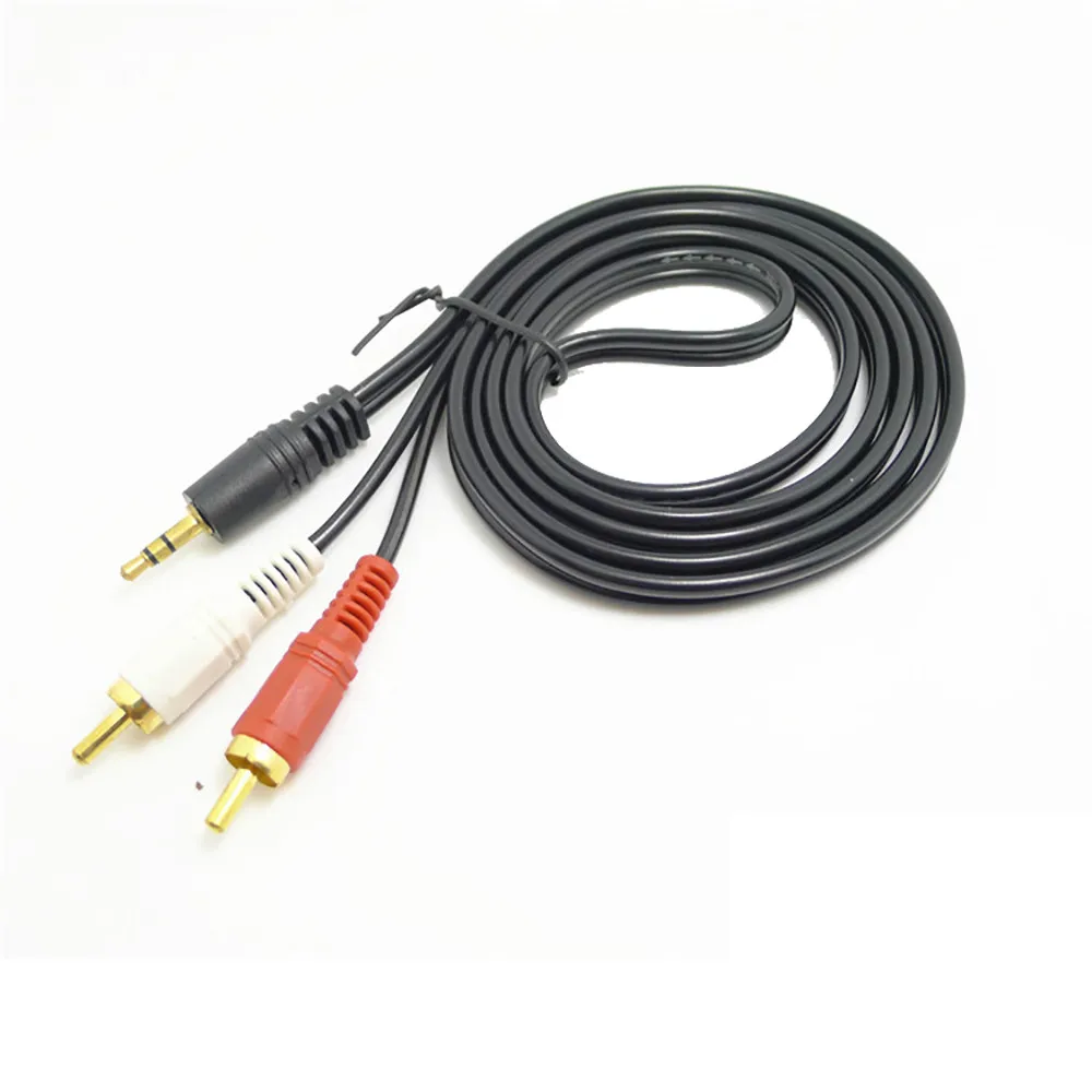 1.5m 5 ft Y 3.5mm Male Plug to Dual 2RCA Jack Cable Stereo PC Audio Splitter Aux For MP3 Laptop ipod MP4 Players Adapters | Электроника
