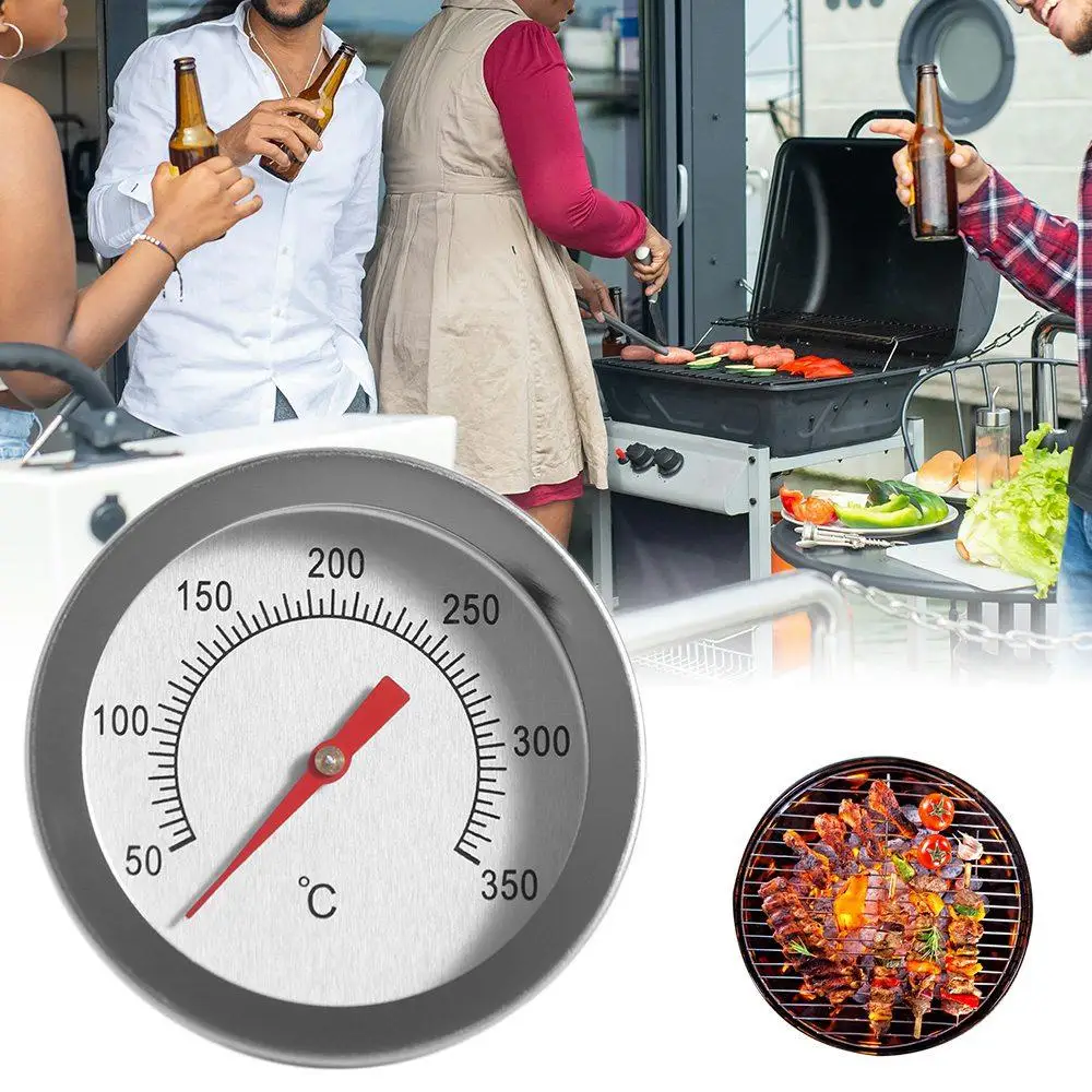 Convenient Large Face BBQ Thermometer Probe Bimetallic Oven Thermometer Gauge 50â„ƒ350â„ƒ Grill Thermometer Kitchen
