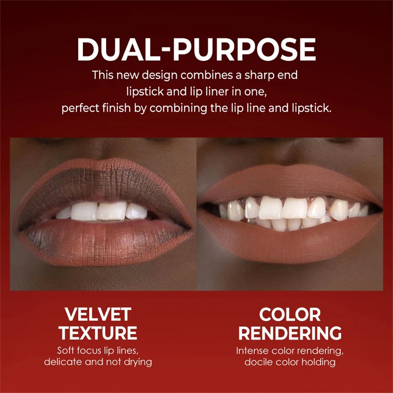 Lip Liner Lip Liner Pencil Lipliner Pencil Lip Liner Set 9 Colors Tapered Gradient Lip Liner Long-Lasting Matte Red Brown Velvet Lipstick Waterproof Non Sticky Contouring Tint