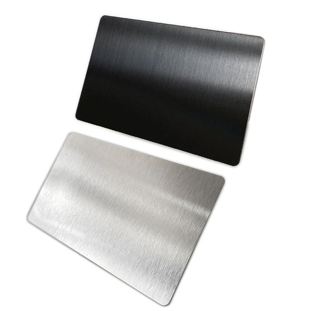 20Pcs Blank Metal Card 100x60x0.4mm Brushed 201 Stainless Steel Plate