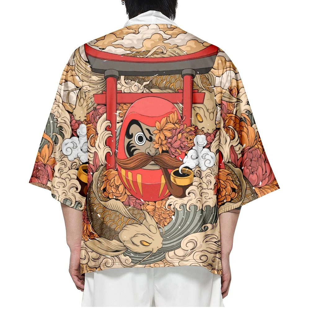 

Summer Beach Yukata Man Cosplay Asian Clothes Haori Japanese Traditional Anime Kimono Cardigan