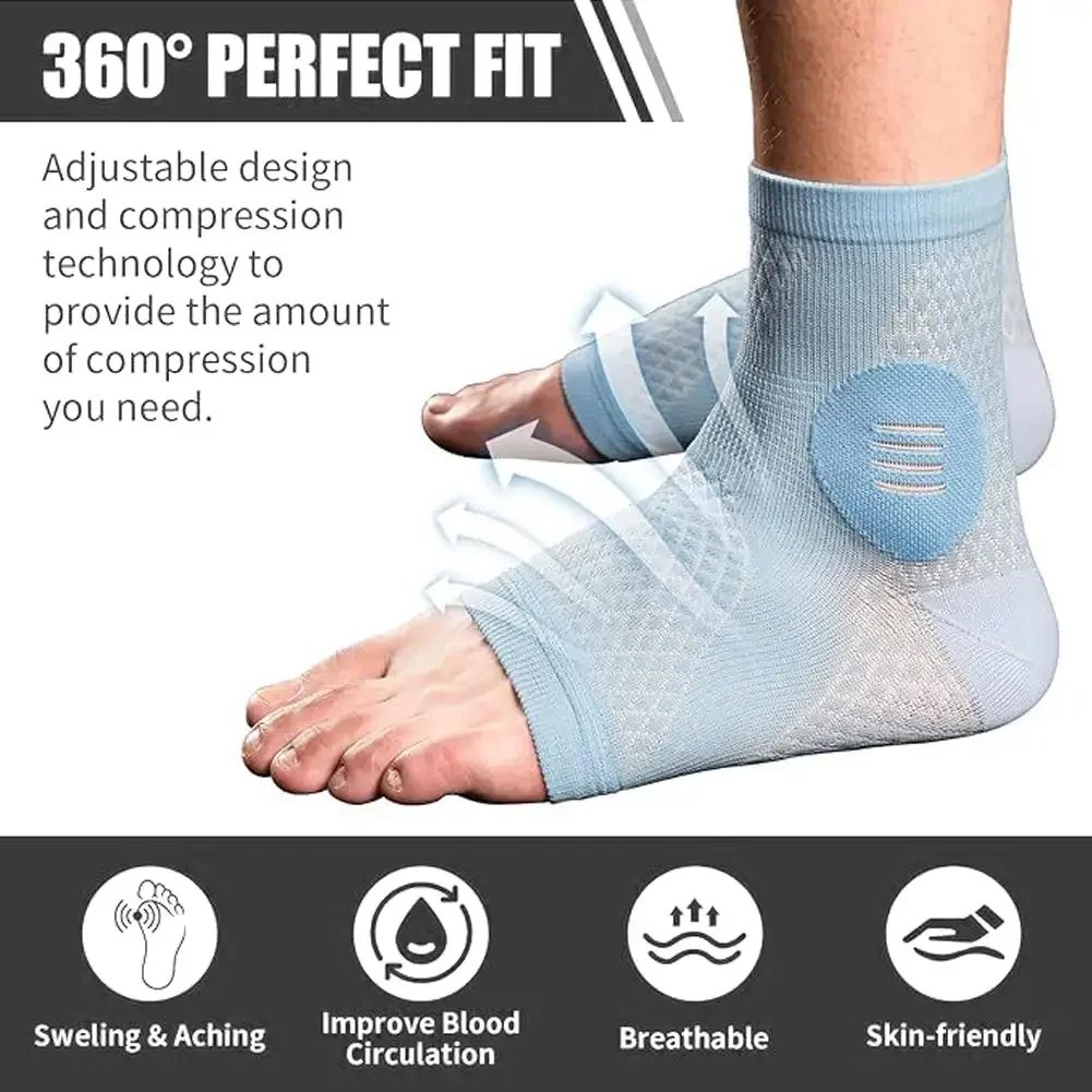 1Pair Neuropathy Socks - Peripheral Neuritis Compression Sleeves for Nerve Damage Pain,Ankle Gout,Plantar Fasciitis Relief Brace
