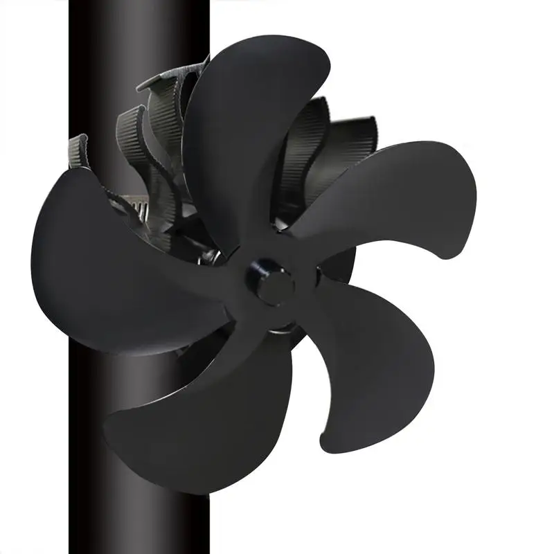 Fireplace Fans Heat Operated 5 Blades Heat Fan For Wood Stove Upgrade  Designed Silent Operation Eco Friendly Heat Fan For Stove