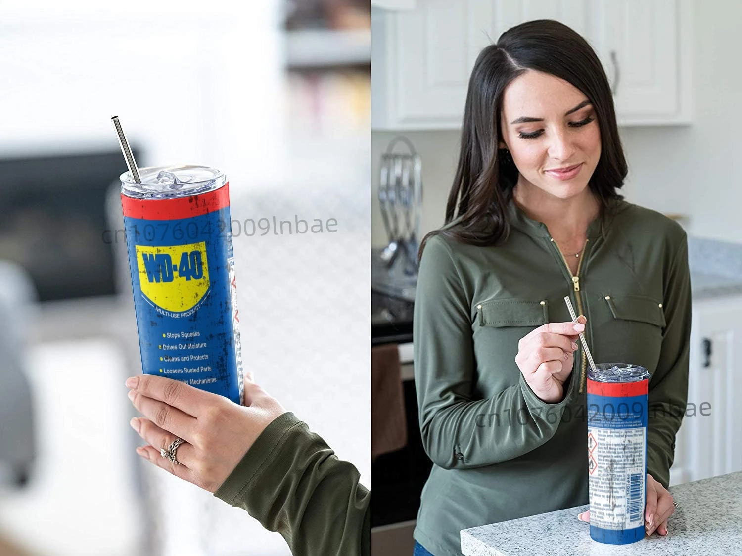 Dongni Lot De 12 Gobelets De 887 Ml Avec Couvercle Et Paille - En Acier