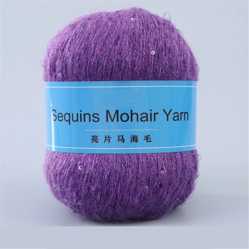 Sequins Beaded Yarn Bundle for Crafting Accessories and Children Blankets for DIY Sweaters and Hats Great Gift